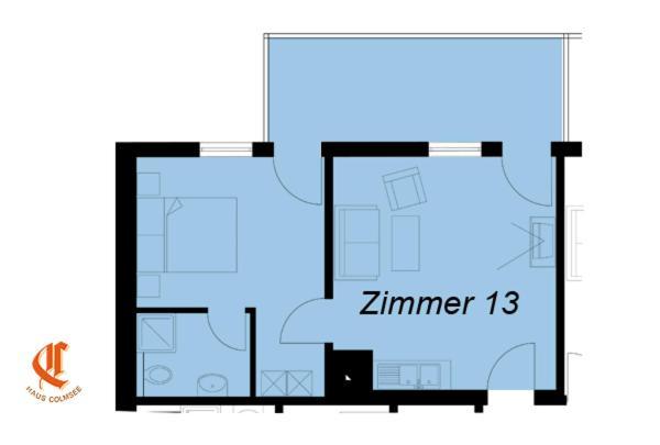 Doppelzimmer mit Balkon und Meerblick